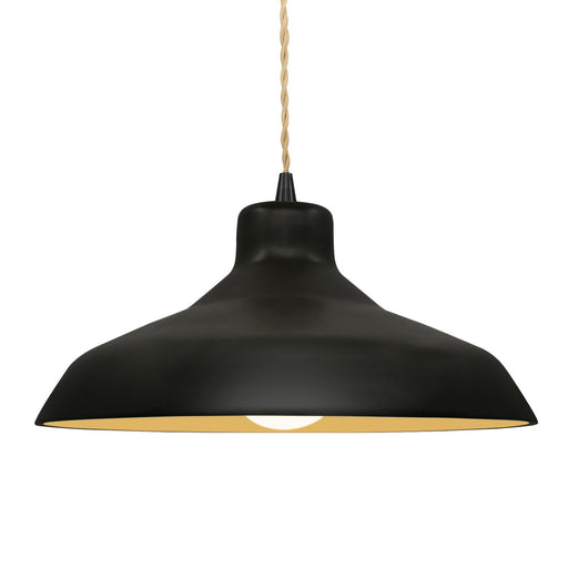 Radiance One Light Pendant Carbon Matte Black w/ Champagne Gold