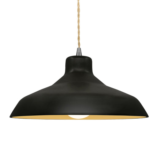 Radiance One Light Pendant Carbon Matte Black w/ Champagne Gold