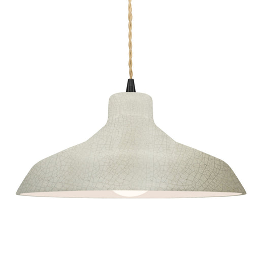 Radiance One Light Pendant White Crackle