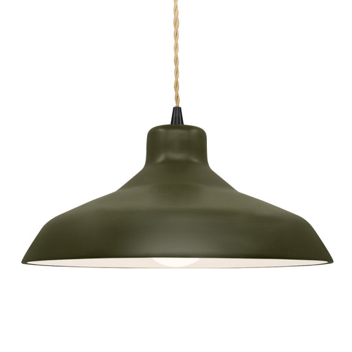 Radiance One Light Pendant Matte Green