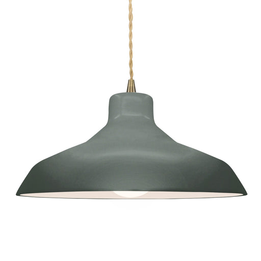 Radiance One Light Pendant Pewter Green