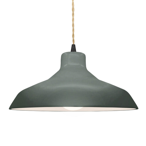 Radiance One Light Pendant Pewter Green
