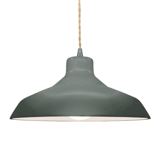 Radiance One Light Pendant Pewter Green
