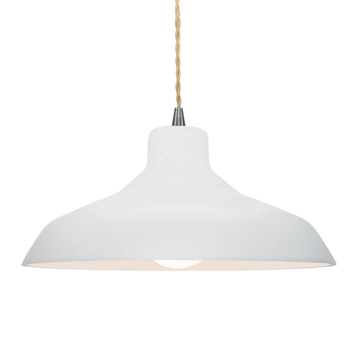 Radiance One Light Pendant Gloss White (outside and inside of fixture)