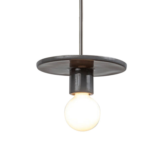 Justice Designs - CER-6320-GRY-CROM-RIGID - One Light Pendant - Radiance - Gloss Grey