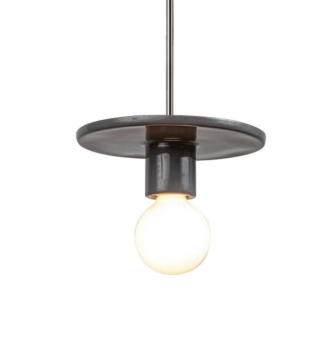 Justice Designs - CER-6320-GRY-CROM-RIGID - One Light Pendant - Radiance - Gloss Grey