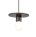 Justice Designs - CER-6320-GRY-CROM-RIGID - One Light Pendant - Radiance - Gloss Grey