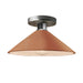 Justice Designs - CER-6330-ADOB-NCKL - One Light Semi-Flush Mount - Radiance - Adobe