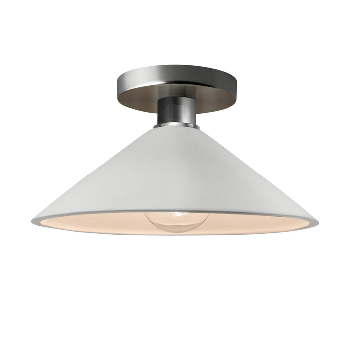 Justice Designs - CER-6330-BIS-NCKL - One Light Semi-Flush Mount - Radiance - Bisque