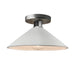 Justice Designs - CER-6330-BIS-NCKL - One Light Semi-Flush Mount - Radiance - Bisque