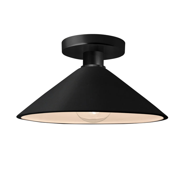 Justice Designs - CER-6330-CRB-MBLK - One Light Semi-Flush Mount - Radiance - Carbon - Matte Black