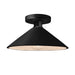 Justice Designs - CER-6330-CRB-MBLK - One Light Semi-Flush Mount - Radiance - Carbon - Matte Black