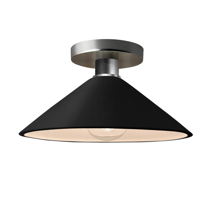 Justice Designs - CER-6330-CRB-NCKL - One Light Semi-Flush Mount - Radiance - Carbon - Matte Black