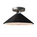 Justice Designs - CER-6330-CRB-NCKL - One Light Semi-Flush Mount - Radiance - Carbon - Matte Black