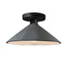 Justice Designs - CER-6330-GRY-MBLK - One Light Semi-Flush Mount - Radiance - Gloss Grey