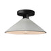 Justice Designs - CER-6330-MAT-MBLK - One Light Semi-Flush Mount - Radiance - Matte White