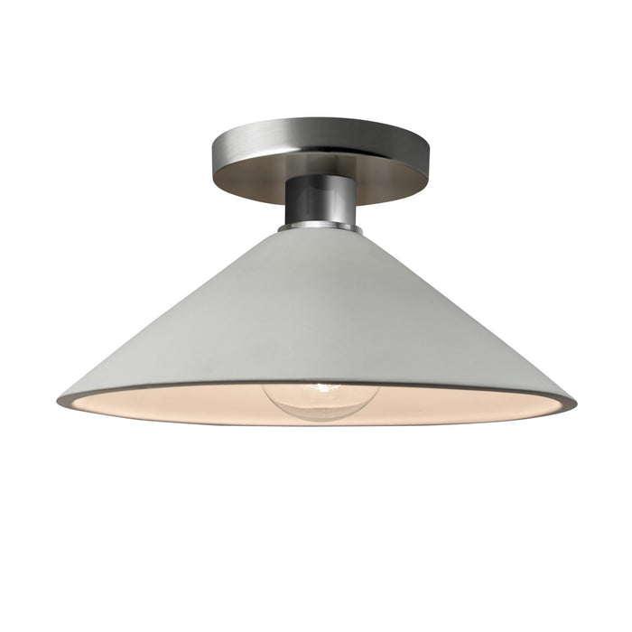 Justice Designs - CER-6330-MAT-NCKL - One Light Semi-Flush Mount - Radiance - Matte White