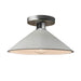 Justice Designs - CER-6330-MAT-NCKL - One Light Semi-Flush Mount - Radiance - Matte White