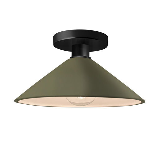Radiance One Light Semi-Flush Mount Matte Green