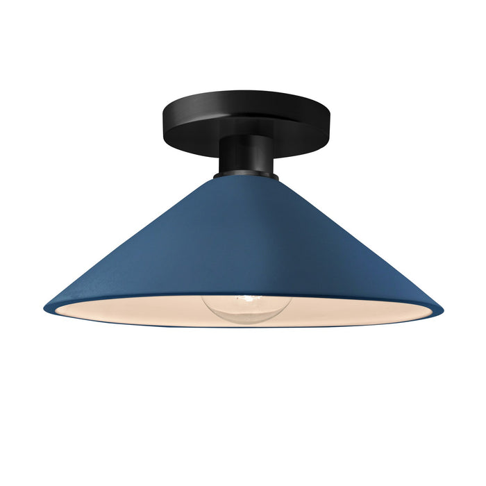 Justice Designs - CER-6330-MID-MBLK - One Light Semi-Flush Mount - Radiance - Midnight Sky