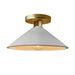 Justice Designs - CER-6330-MTGD-BRSS - One Light Semi-Flush Mount - Radiance - Matte White w/ Champagne Gold