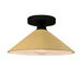 Justice Designs - CER-6330-MYLW-MBLK - One Light Semi-Flush Mount - Radiance - Muted Yellow