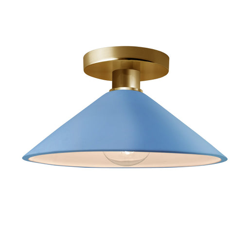 Radiance One Light Semi-Flush Mount Sky Blue