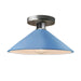 Justice Designs - CER-6330-SKBL-NCKL - One Light Semi-Flush Mount - Radiance - Sky Blue