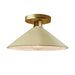 Justice Designs - CER-6330-VAN-BRSS - One Light Semi-Flush Mount - Radiance - Vanilla (Gloss)