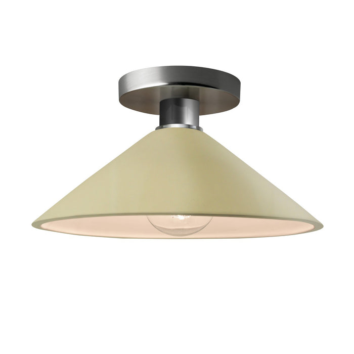 Justice Designs - CER-6330-VAN-NCKL - One Light Semi-Flush Mount - Radiance - Vanilla (Gloss)