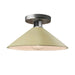 Justice Designs - CER-6330-VAN-NCKL - One Light Semi-Flush Mount - Radiance - Vanilla (Gloss)