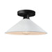 Justice Designs - CER-6330-WHT-MBLK - One Light Semi-Flush Mount - Radiance - Gloss White