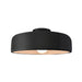 Justice Designs - CER-6343-BLK-MBLK - One Light Semi-Flush Mount - Radiance - Gloss Black