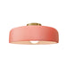 Justice Designs - CER-6343-BSH-BRSS - One Light Semi-Flush Mount - Radiance - Gloss Blush