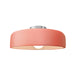 Justice Designs - CER-6343-BSH-NCKL - One Light Semi-Flush Mount - Radiance - Gloss Blush