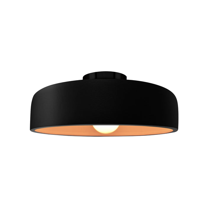 Justice Designs - CER-6343-CBGD-MBLK - One Light Semi-Flush Mount - Radiance - Carbon Matte Black w/ Champagne Gold