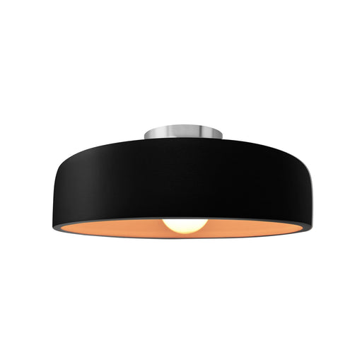 Radiance One Light Semi-Flush Mount Carbon Matte Black w/ Champagne Gold