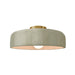 Justice Designs - CER-6343-CKC-BRSS - One Light Semi-Flush Mount - Radiance - Celadon Green Crackle