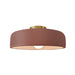 Justice Designs - CER-6343-CLAY-BRSS - One Light Semi-Flush Mount - Radiance - Canyon Clay