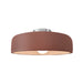 Justice Designs - CER-6343-CLAY-NCKL - One Light Semi-Flush Mount - Radiance - Canyon Clay