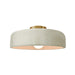 Justice Designs - CER-6343-CRK-BRSS - One Light Semi-Flush Mount - Radiance - White Crackle