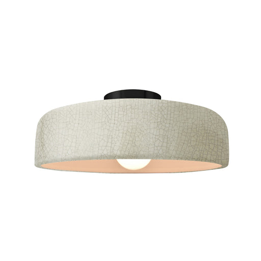 Radiance One Light Semi-Flush Mount White Crackle