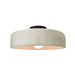 Justice Designs - CER-6343-CRK-MBLK - One Light Semi-Flush Mount - Radiance - White Crackle