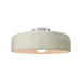 Justice Designs - CER-6343-CRK-NCKL - One Light Semi-Flush Mount - Radiance - White Crackle