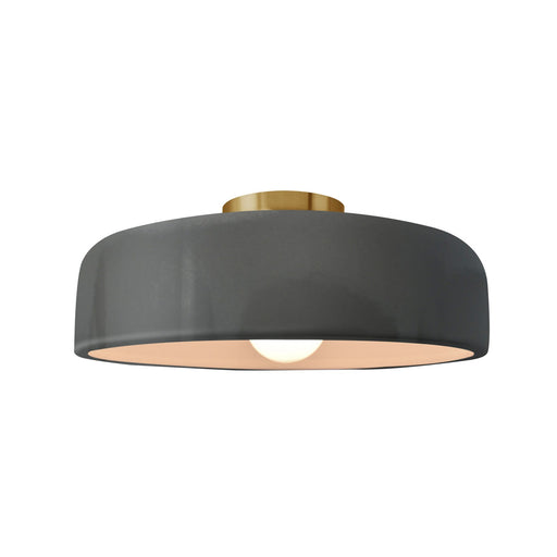 Radiance One Light Semi-Flush Mount Gloss Grey