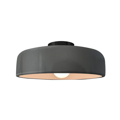 Radiance One Light Semi-Flush Mount Gloss Grey