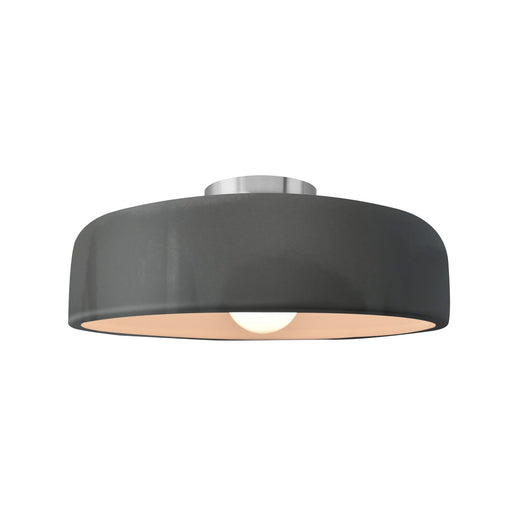 Radiance One Light Semi-Flush Mount Gloss Grey