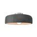 Justice Designs - CER-6343-GRY-NCKL - One Light Semi-Flush Mount - Radiance - Gloss Grey
