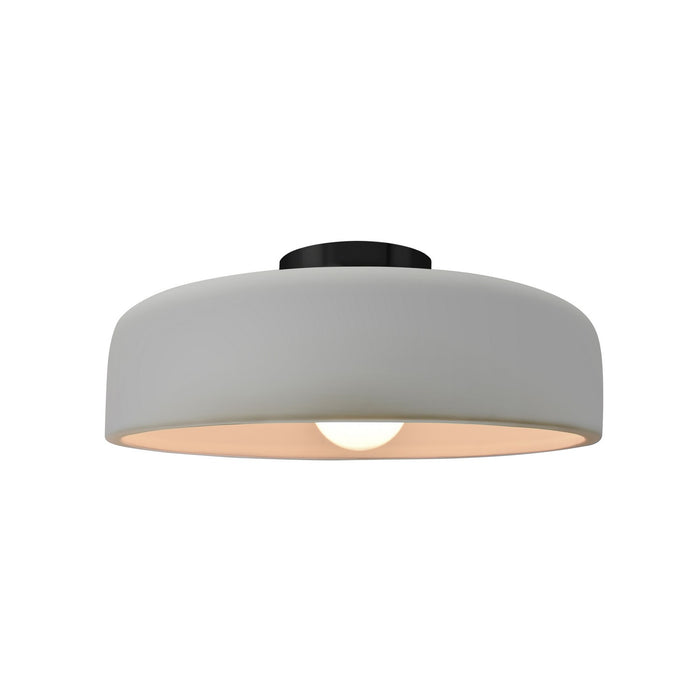 Justice Designs - CER-6343-MAT-MBLK - One Light Semi-Flush Mount - Radiance - Matte White
