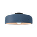 Justice Designs - CER-6343-MDMT-MBLK - One Light Semi-Flush Mount - Radiance - Midnight Sky w/ Matte White
